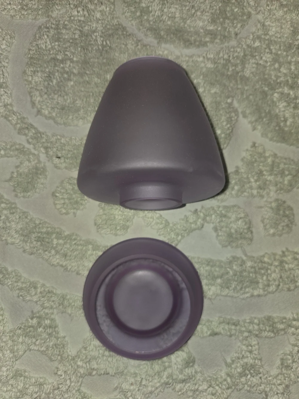 Purple Frosted Glass Accent Candle Holder